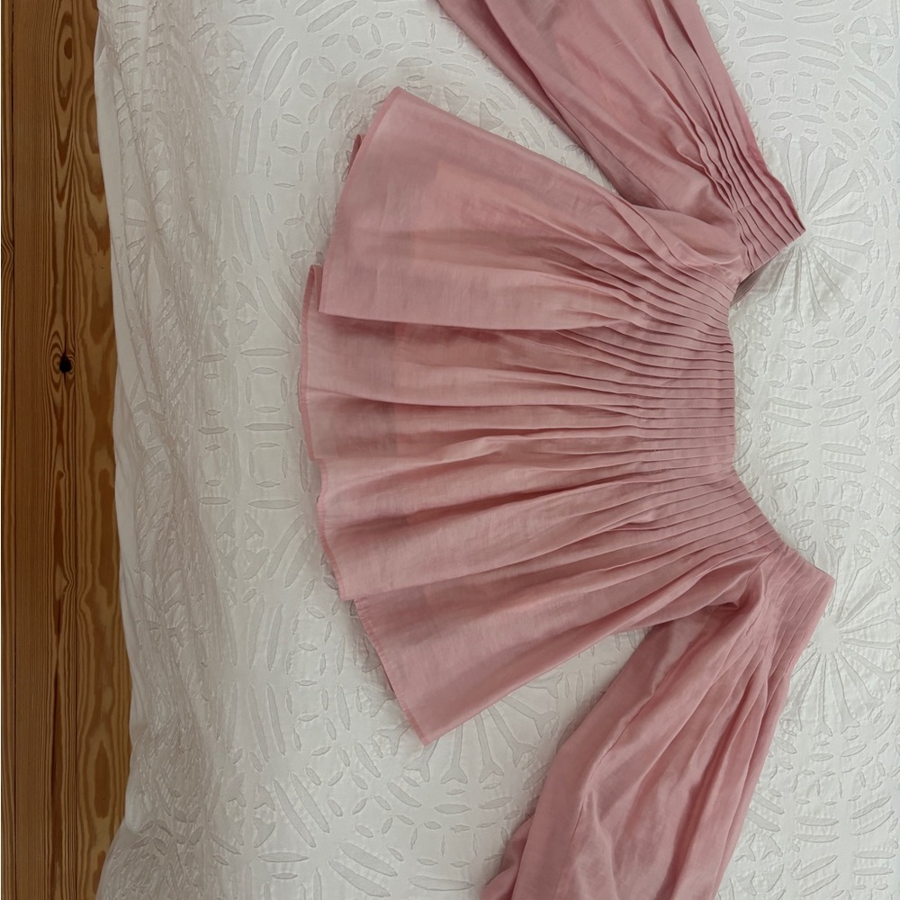 Chic Pink Pleated A-Line Top for Cocktail Nights
